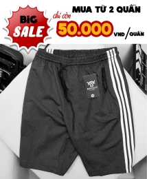 Quần short thun thể thao 3 sọc